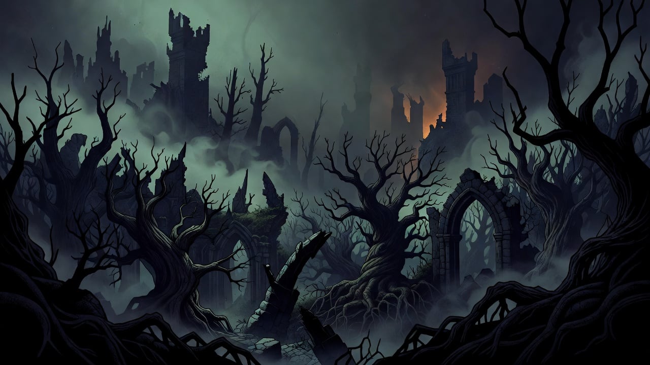 Ruined Forest Parallax Background