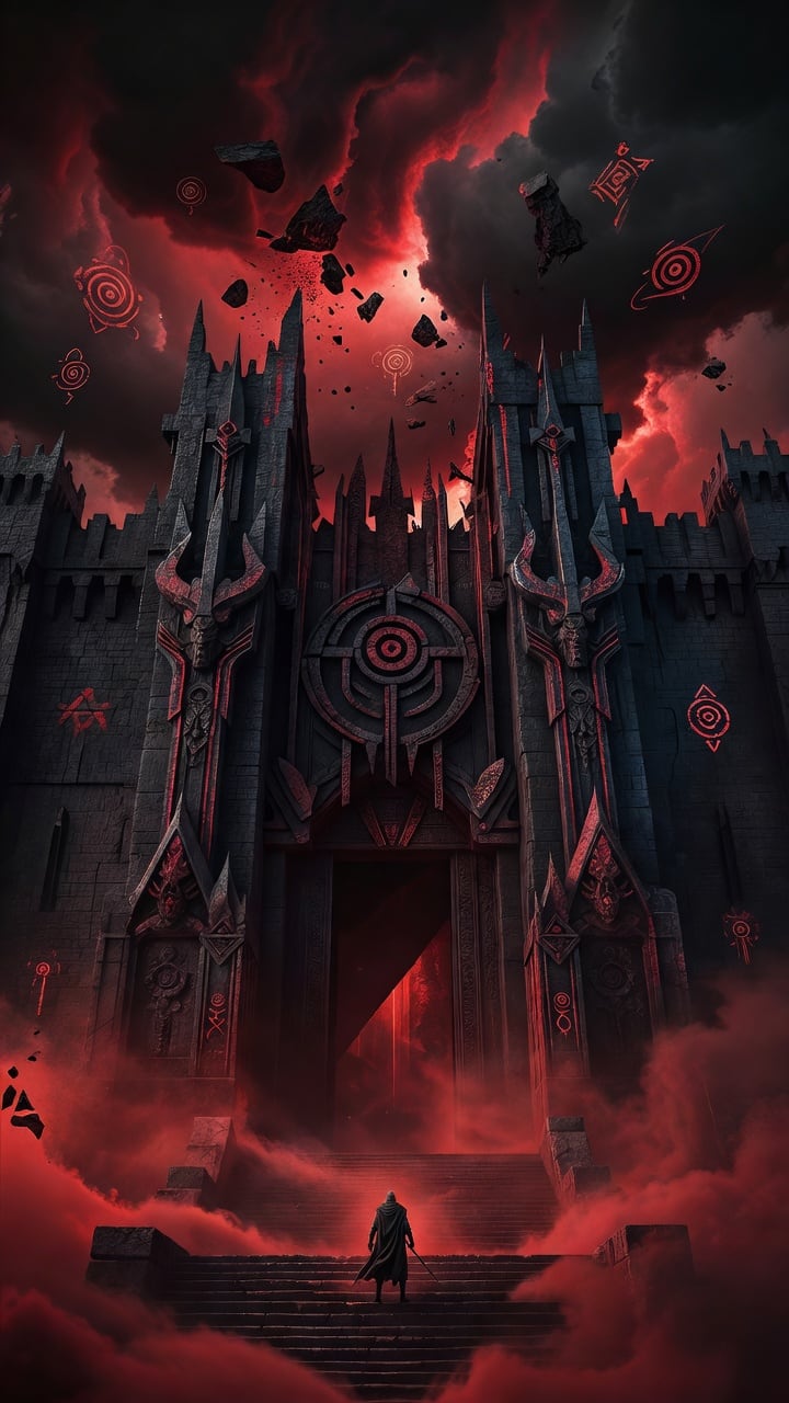 Crimson Ritual Fortress Gate Portrait