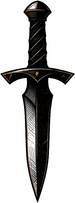 Card icon strike dagger