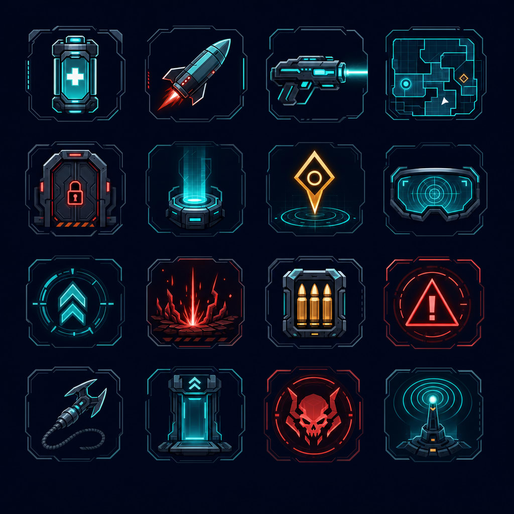 Sci-Fi Exploration UI Icon Sheet