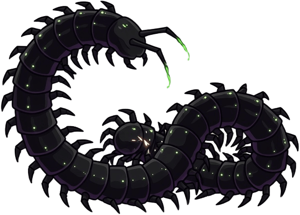 Centipede Enemy - Hit