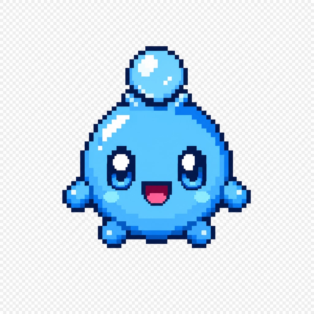 Pixel Water Creature Sprite