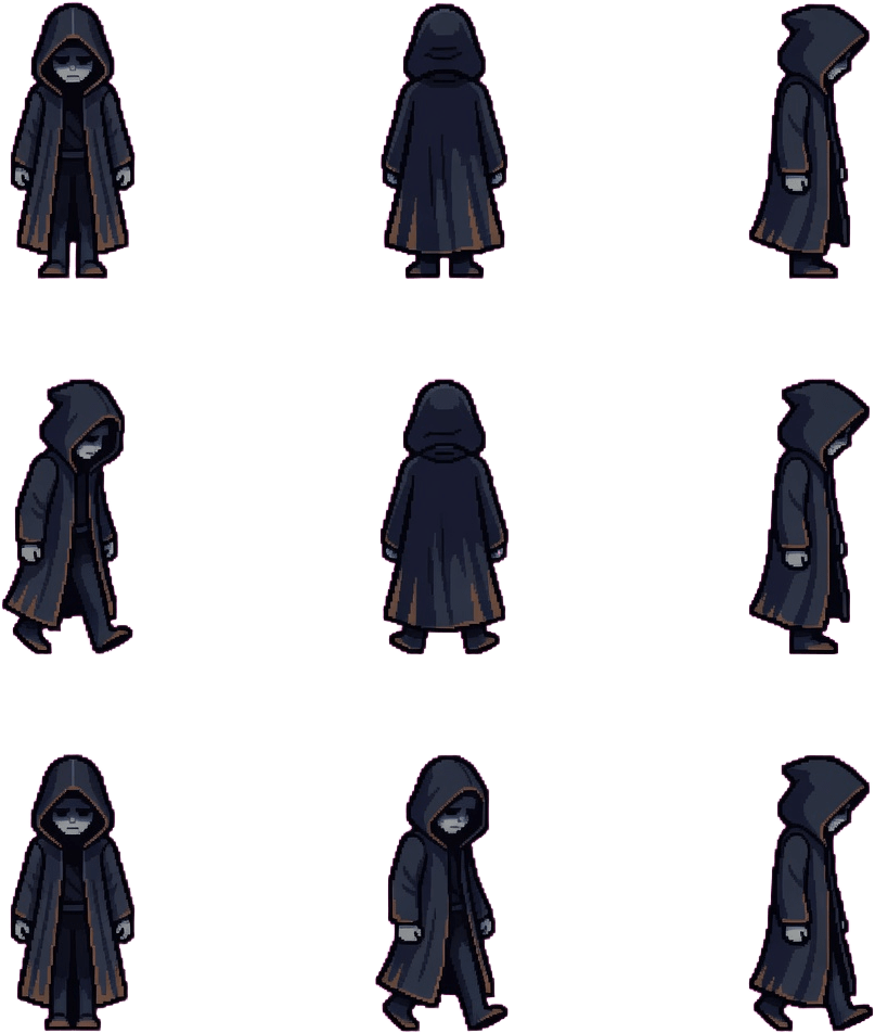 MELATORY Hero Directional Animation Sheet