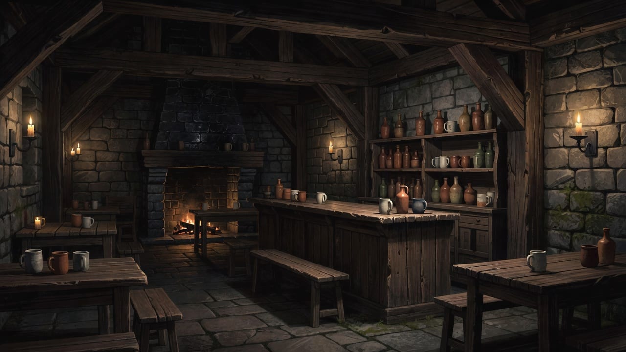 Medieval Tavern Interior Background