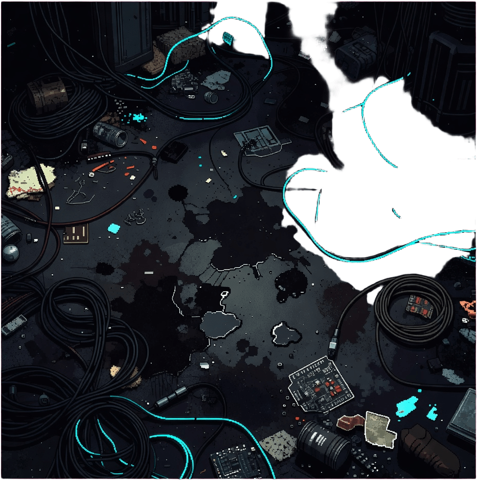 Floor Grime Cables Decal