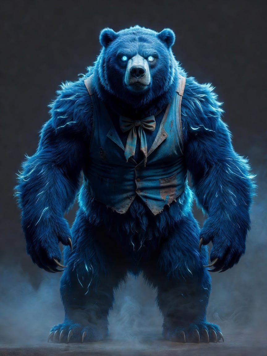 Urso Azul Gigante — Arte Conceitual