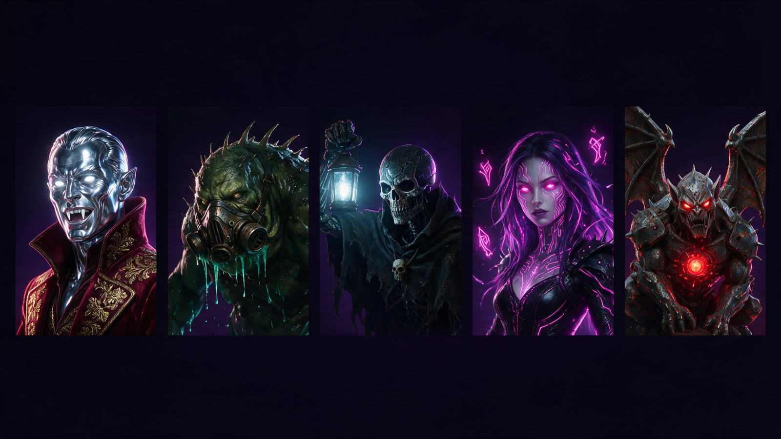 Gothic Cyberpunk Enemies Sheet 02