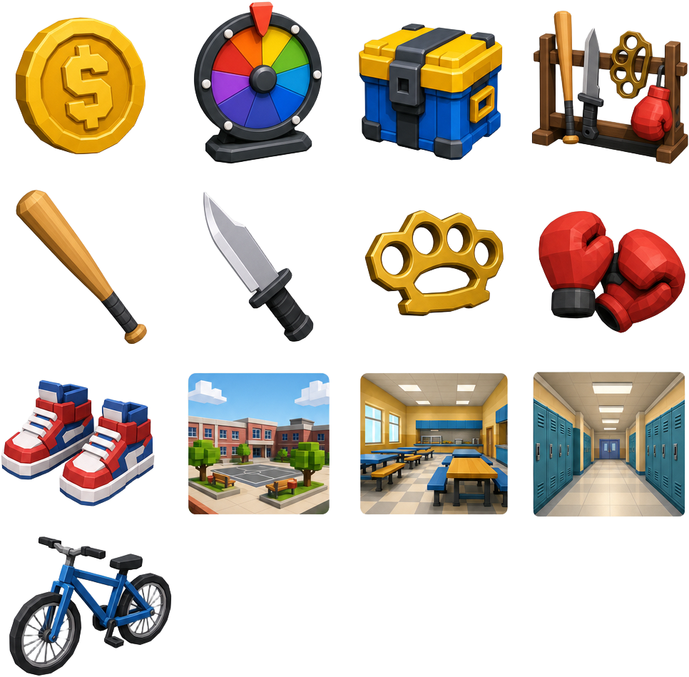 School Fighter HUD Icon Atlas