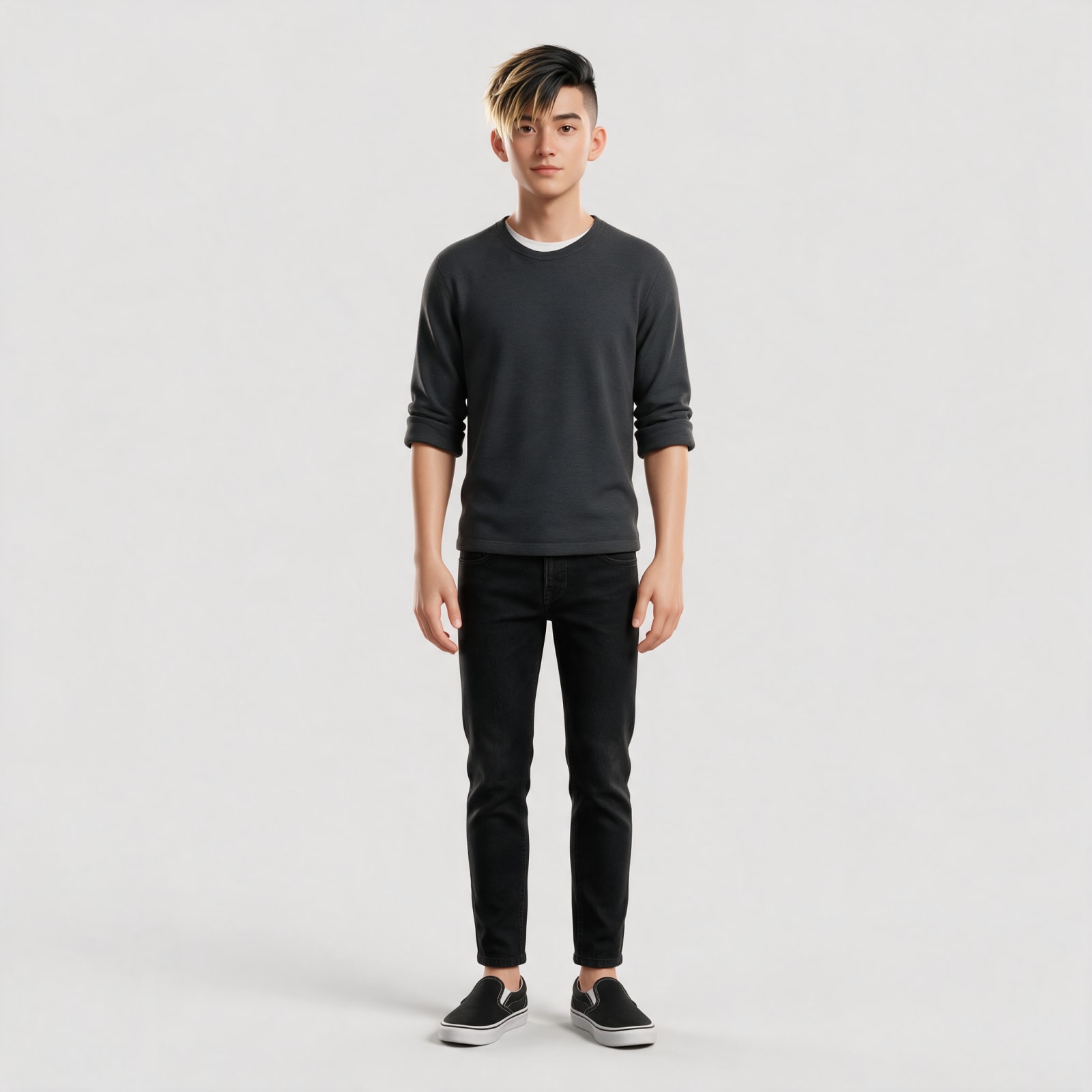 Image: Full body character sprite of a young man, standin