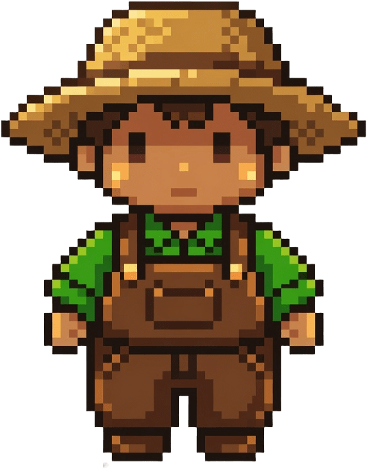 Top-Down Farmer Player Sprite