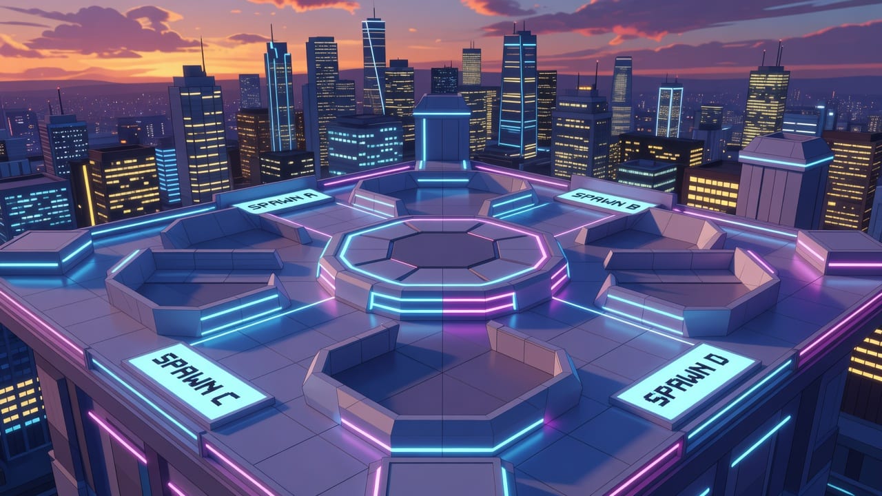 Neon Skyline Arena Concept