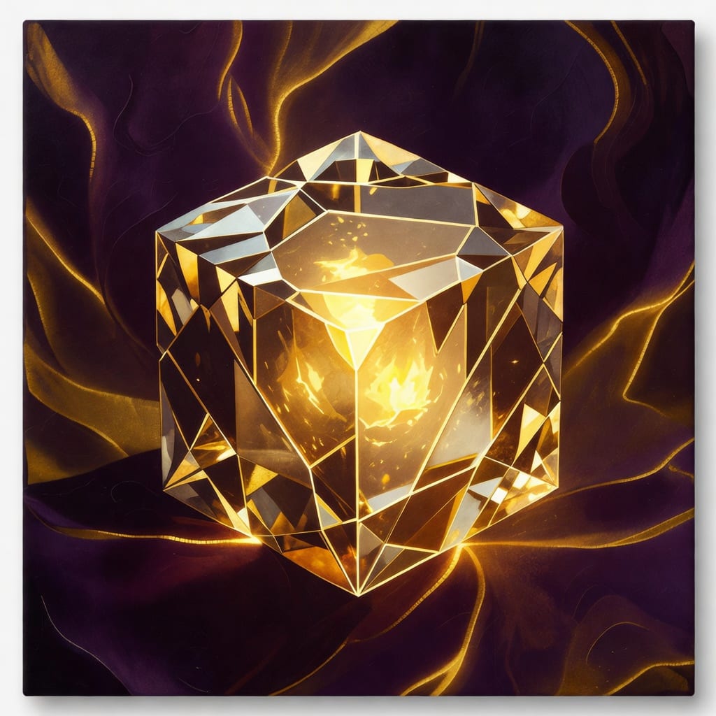 Block Relics - Bright Golden Crystal Tile