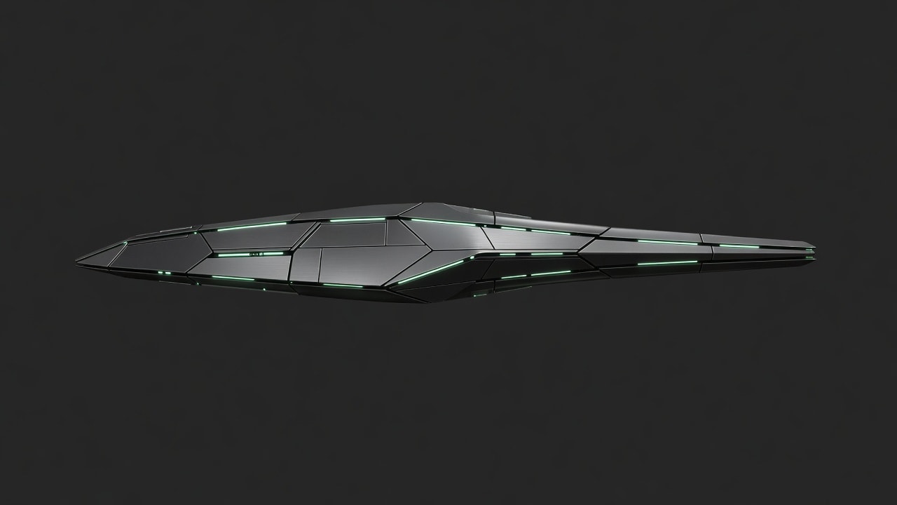 Alien Hard Ship Concept Side Profile