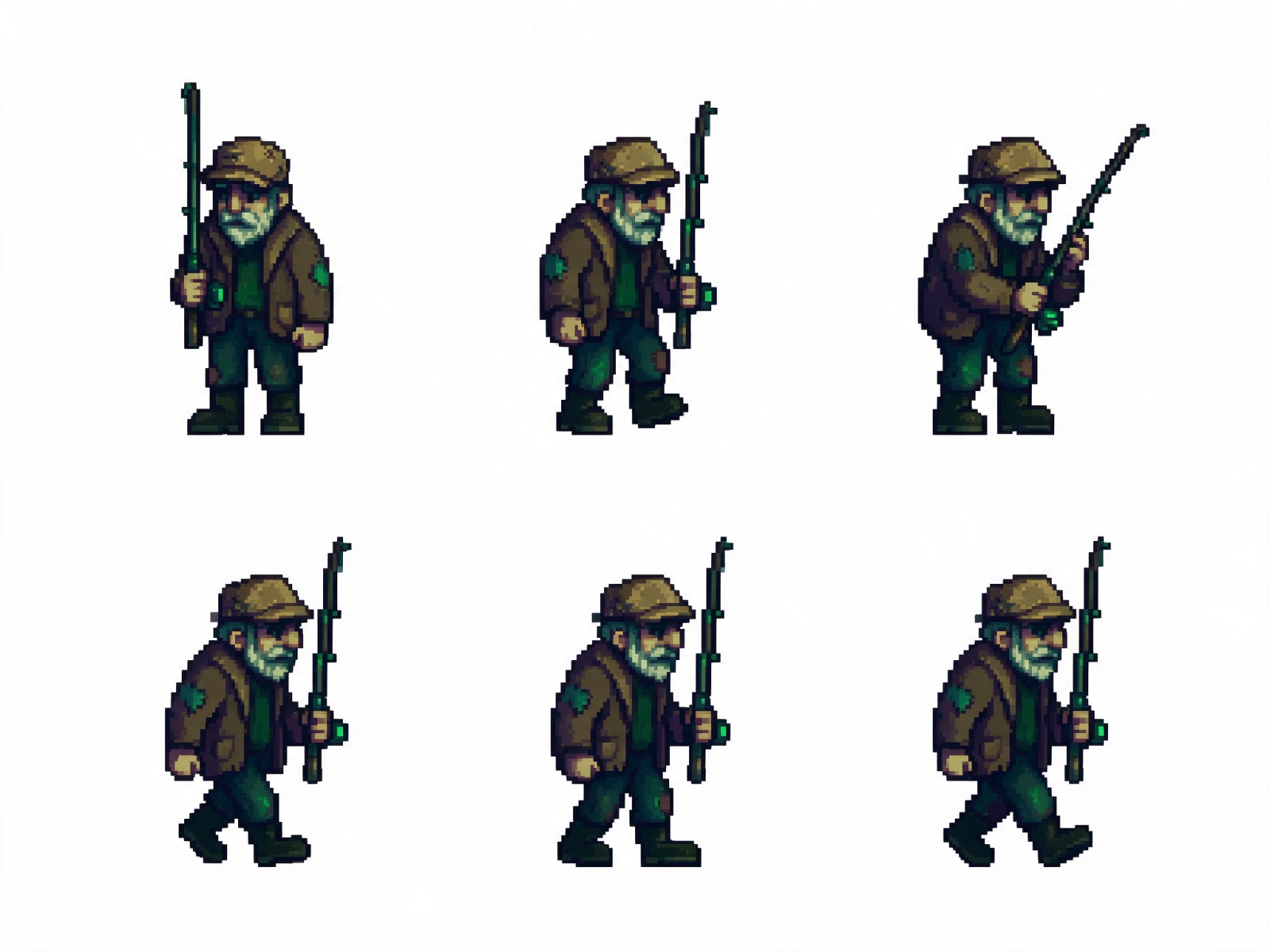 Jasper fisherman animated sprite sheet