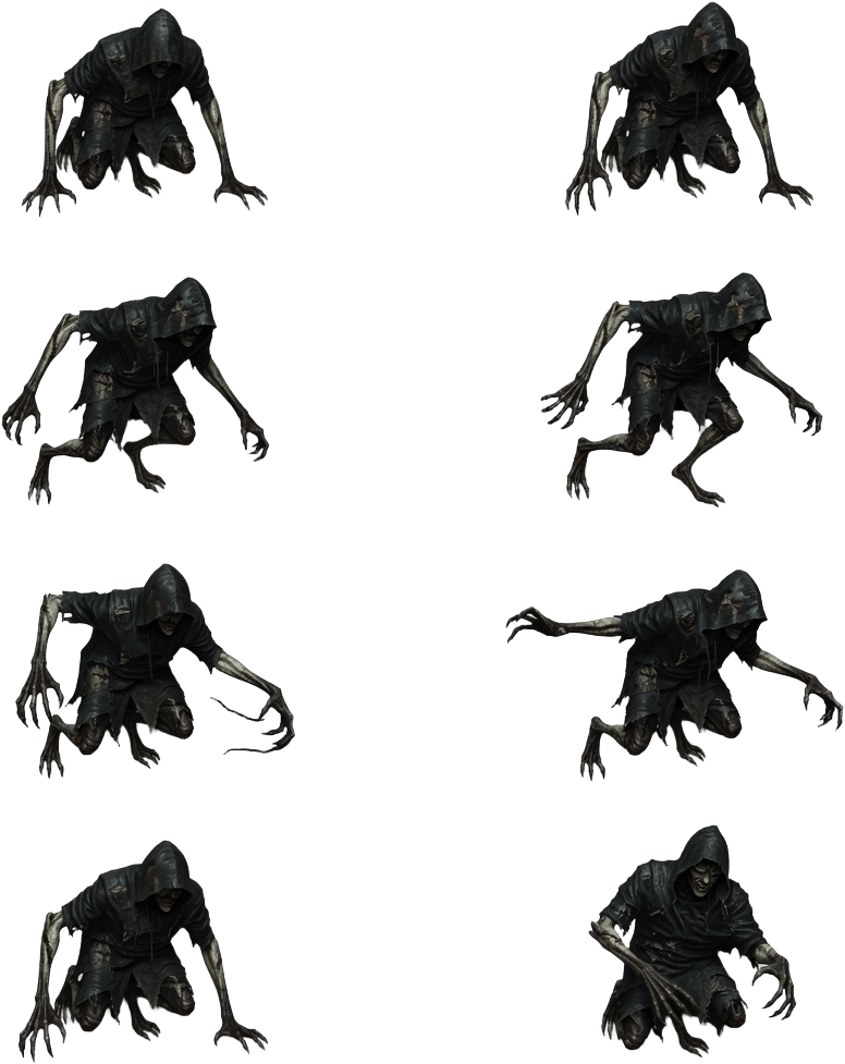Stalker Infected Enemy Sprite Sheet