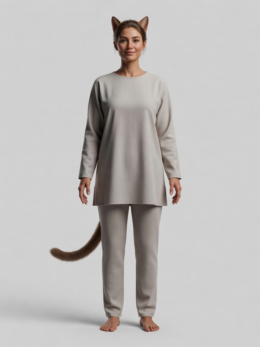 Photorealistic Adult Neko Care Character Reference