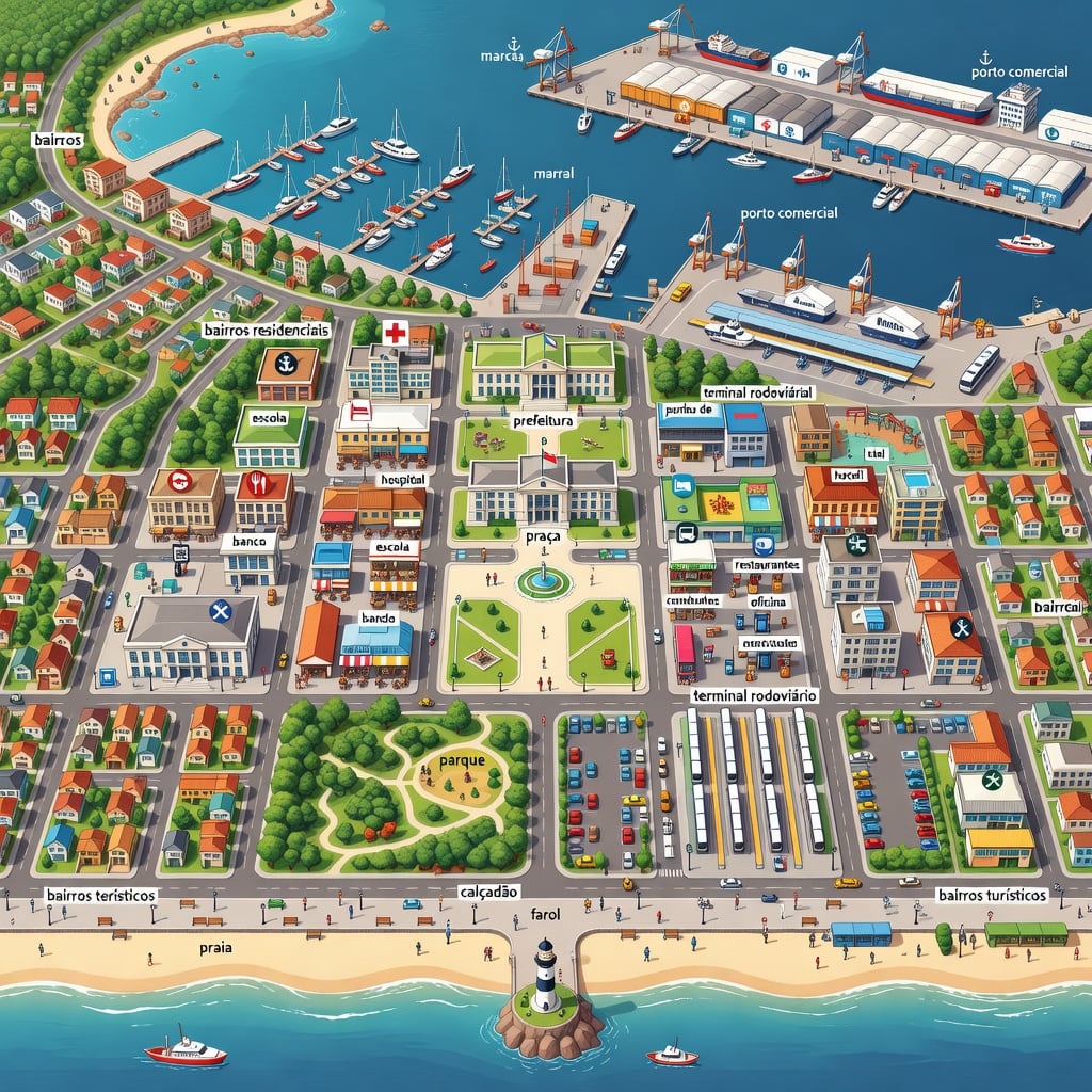 Cidade Porto Azul — Mapa Urbano