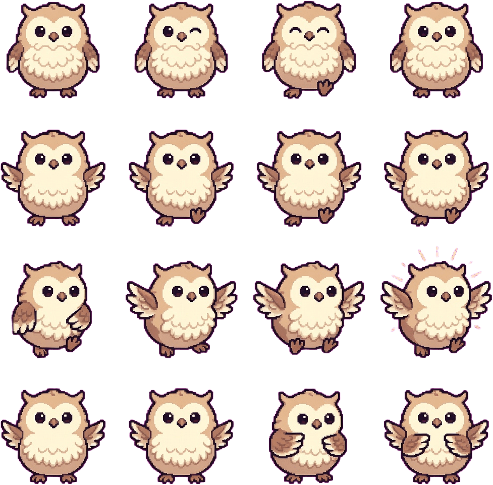 Puffowl Sprite Sheet