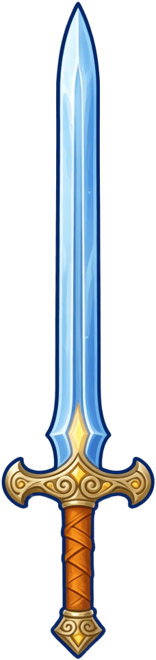 Swipe Slash - Blue Sword Gold Grip
