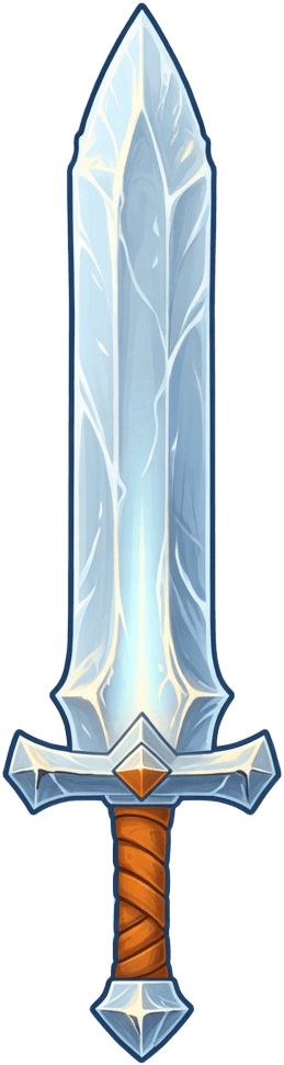 Swipe Slash - Blue-White Broad Sword