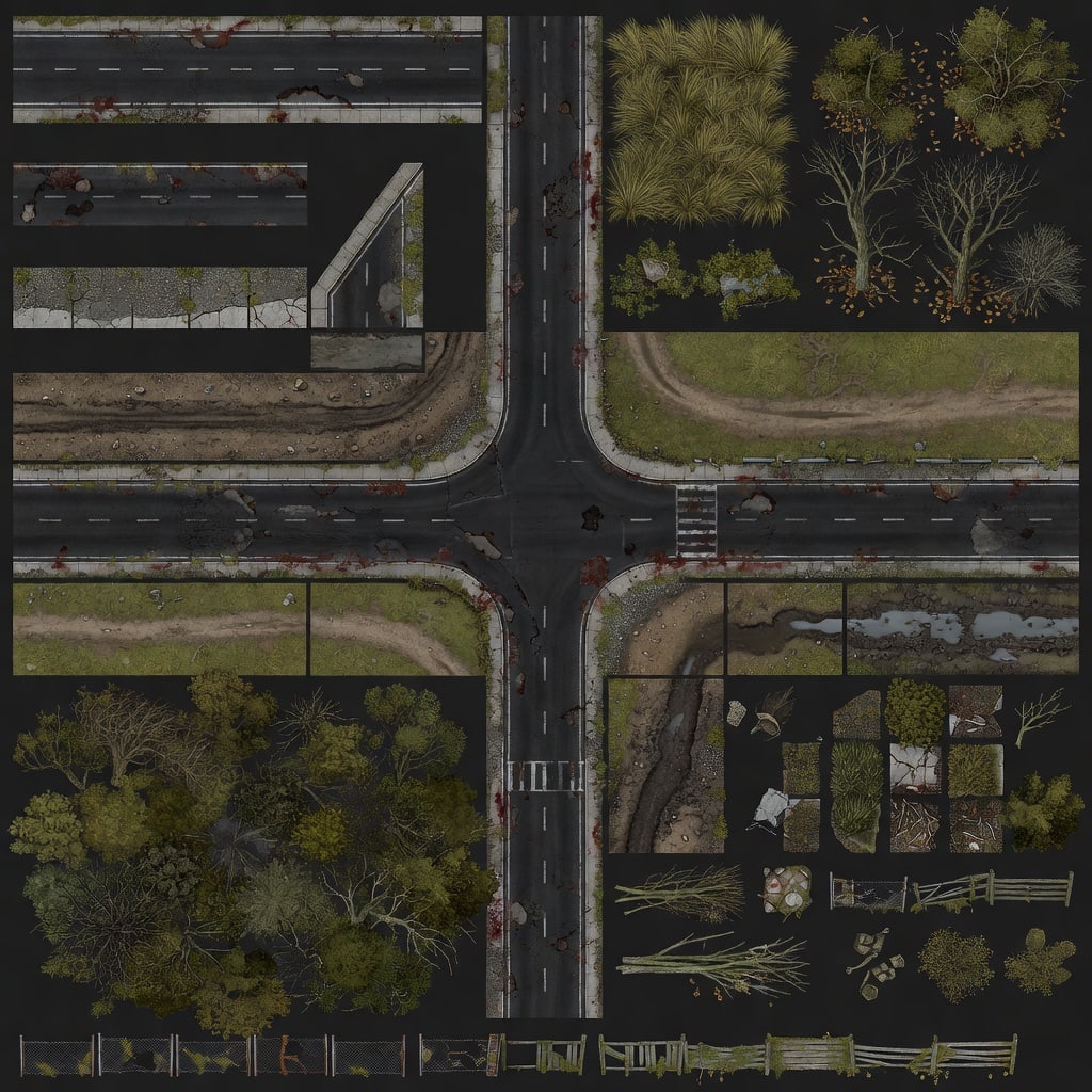 Ashfall Terrain and Roads Pack