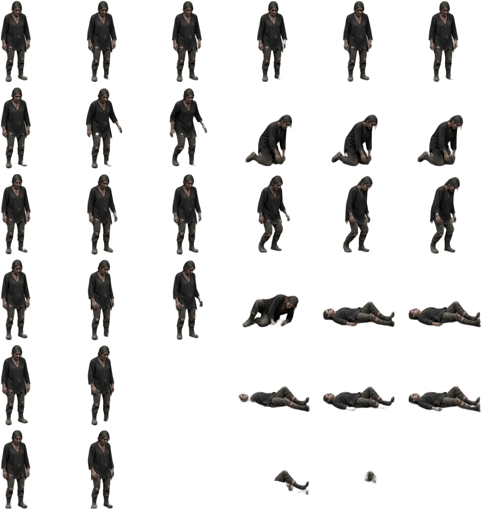 Ashfall Female Death Animation Atlas