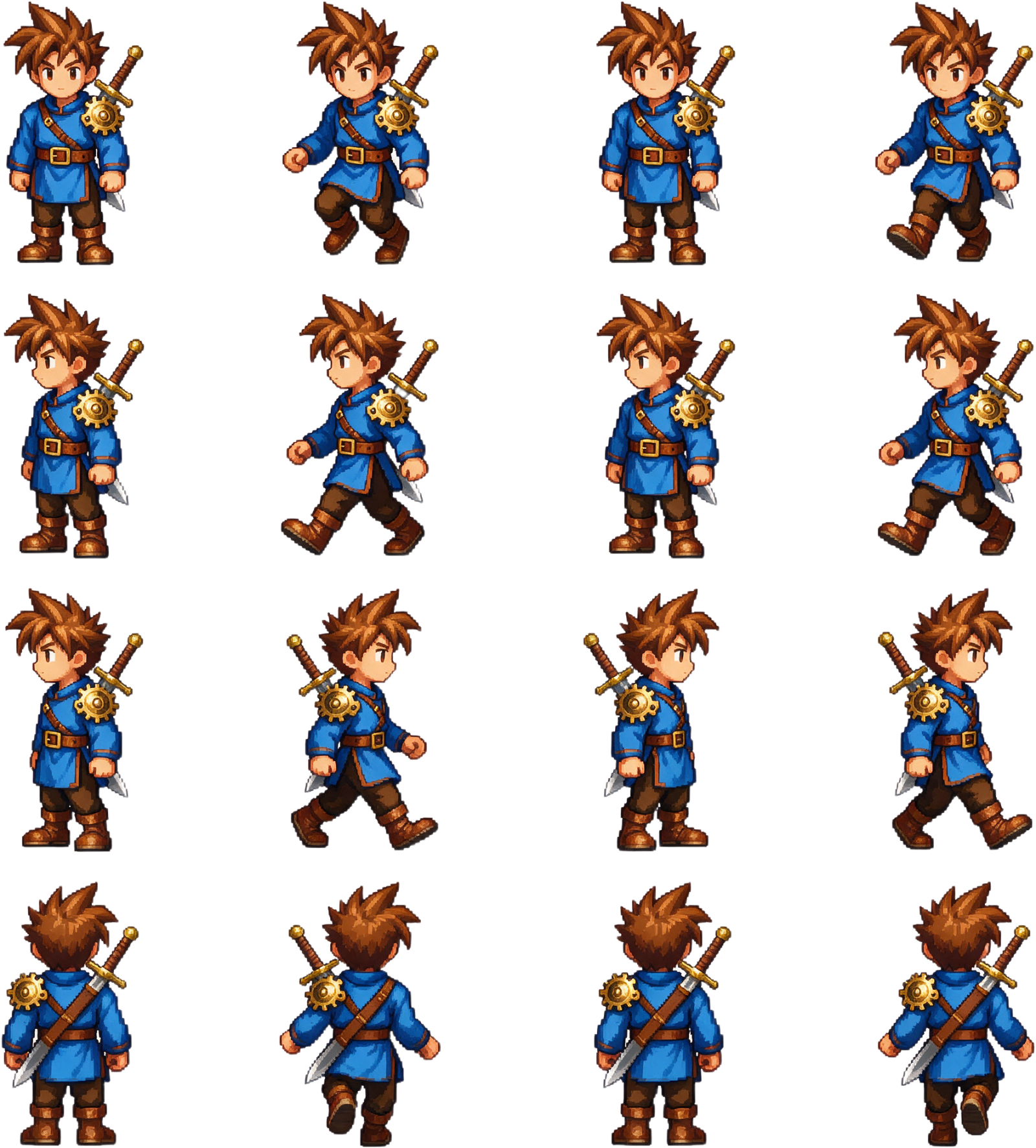 Arthur Squire 4x4 Sprite Sheet Chrono Trigger