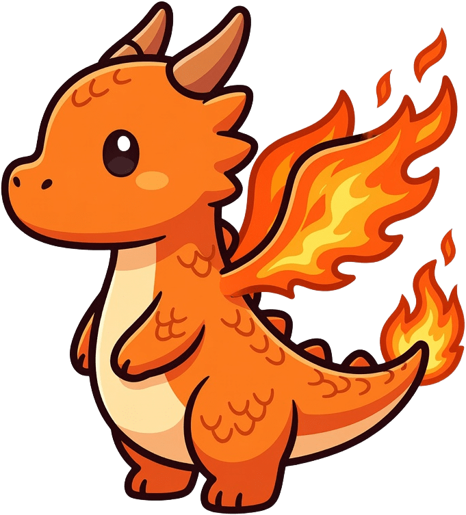 Flame Dragon Side Profile Idle Frame 1