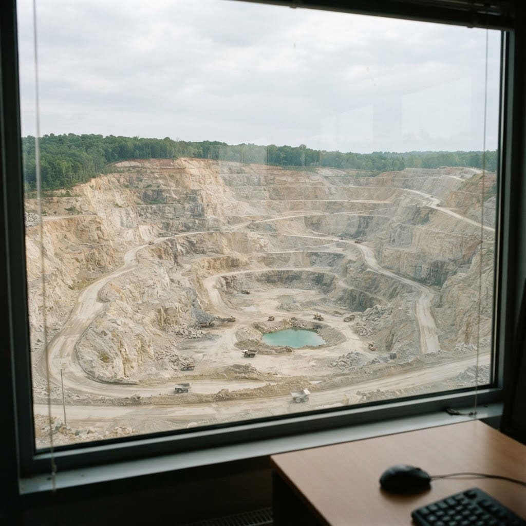 Image: Photorealistic wide landscape view of a large open