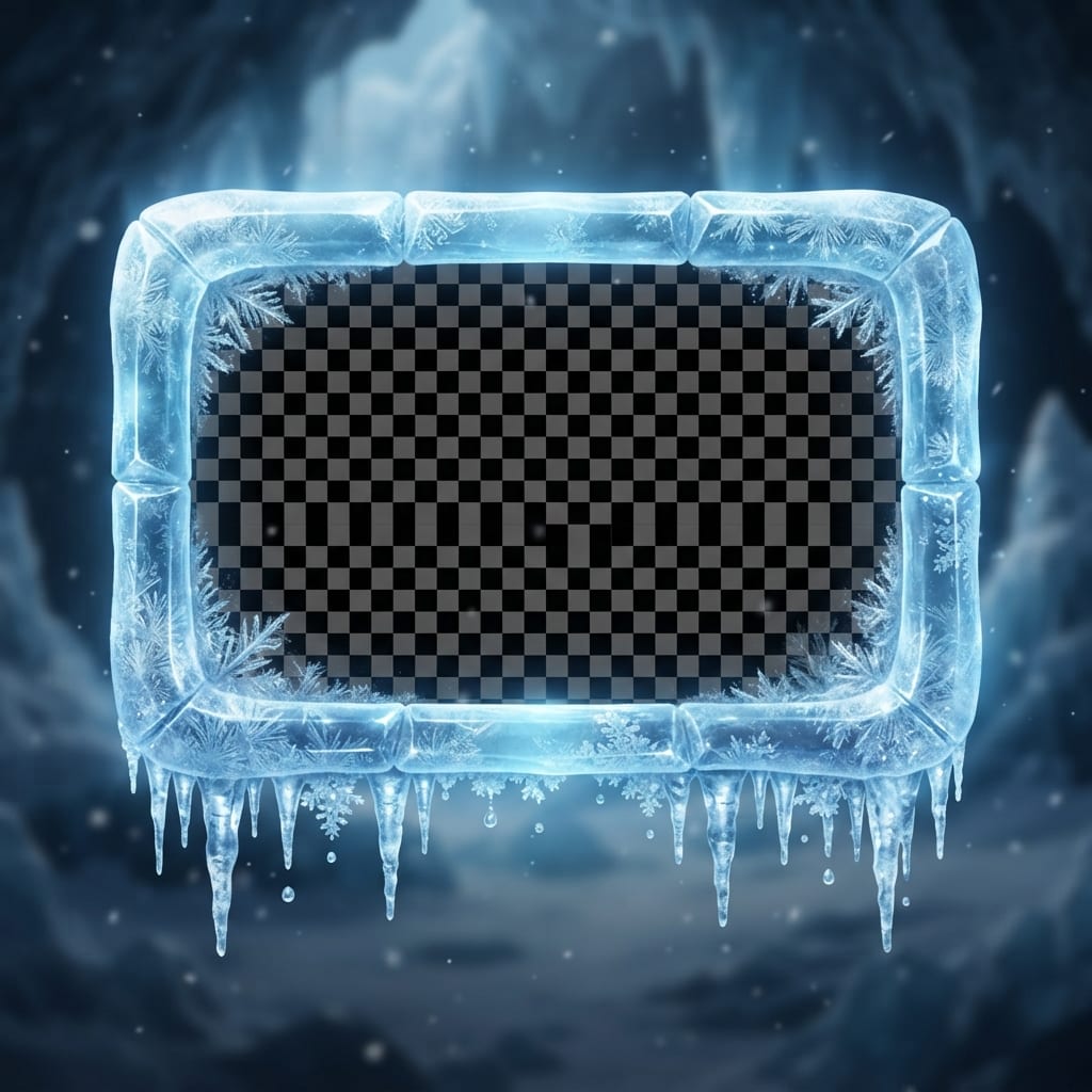 Image: UI button hollow frame only, transparent center, f