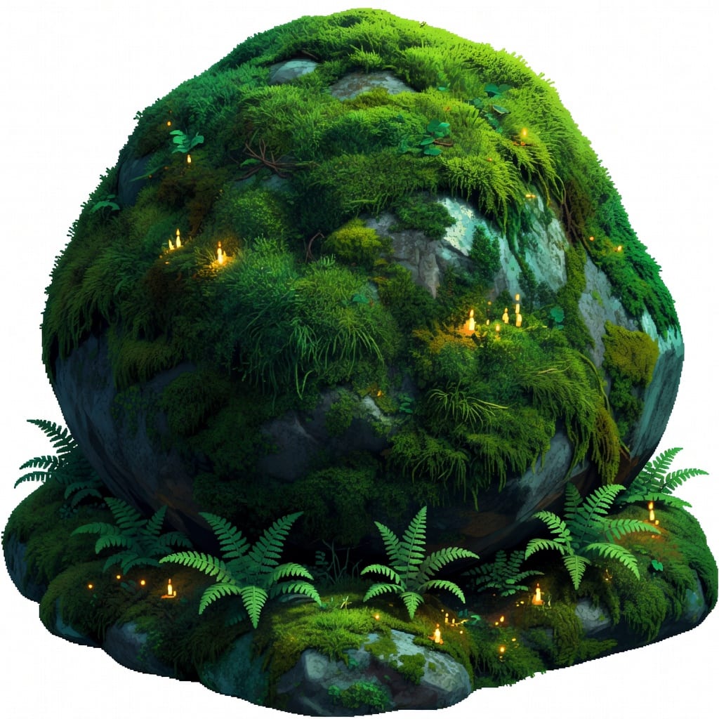 Mossy Forest Boulder