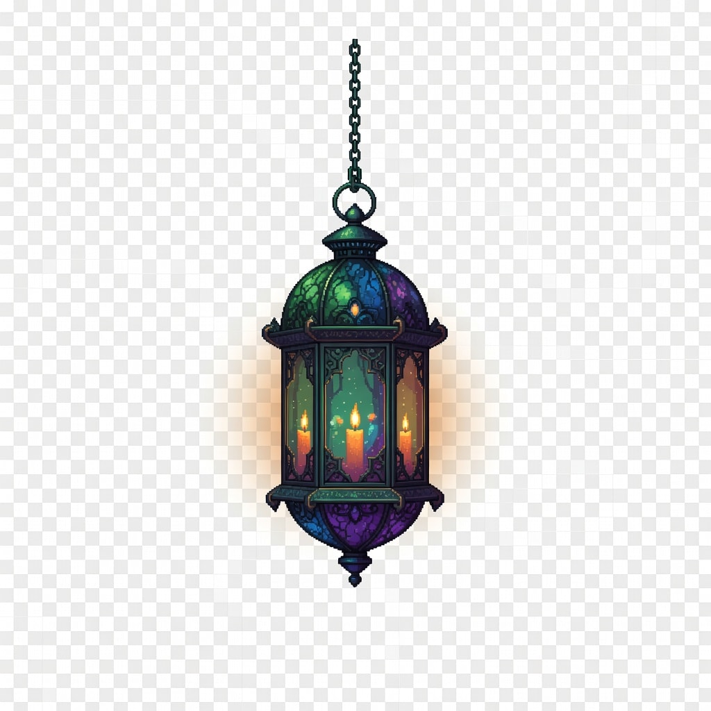 Amber Hanging Lantern