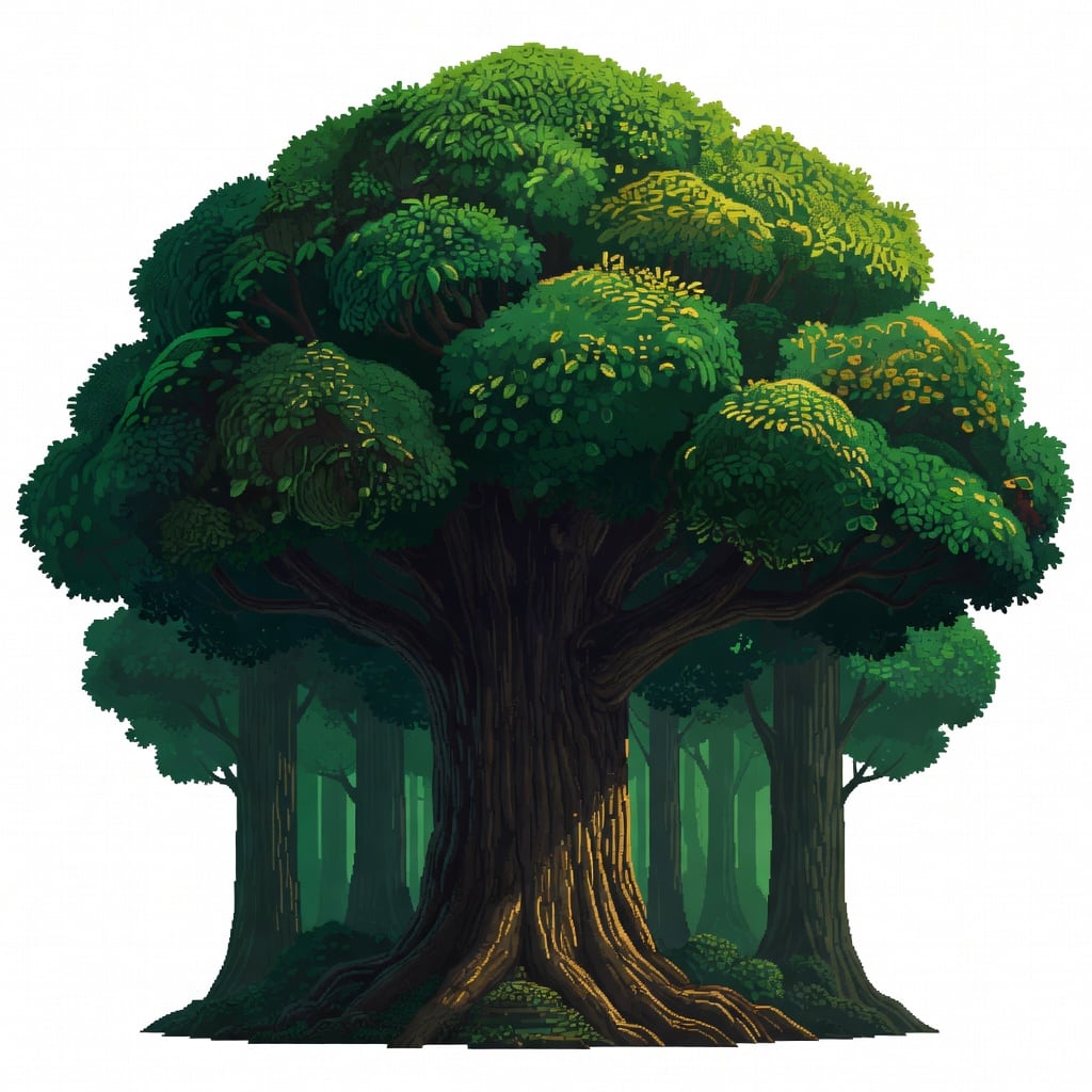 Lush Forest Tree Background