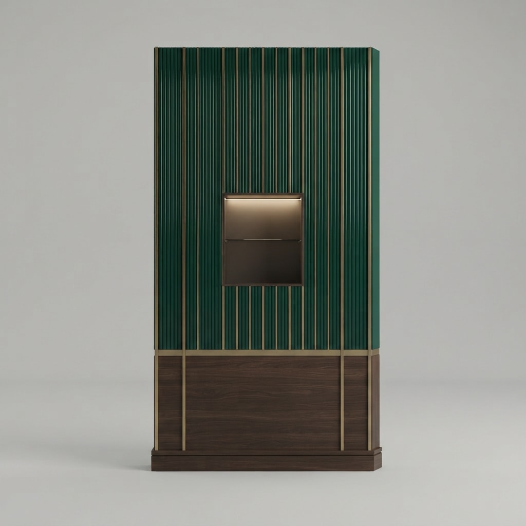 Luxury Emerald Art Deco Wall Module
