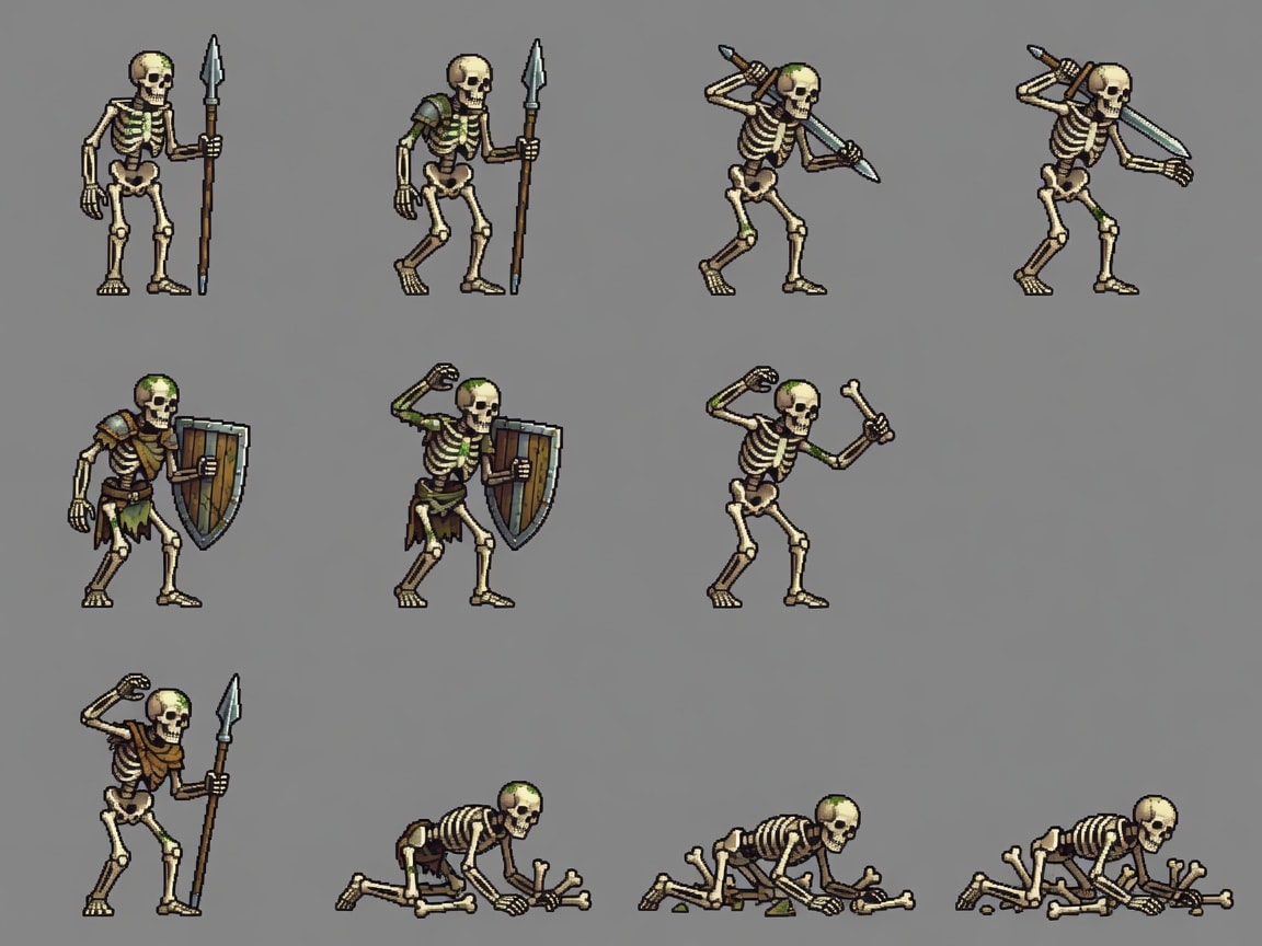Skeleton Enemy Sprite Sheet
