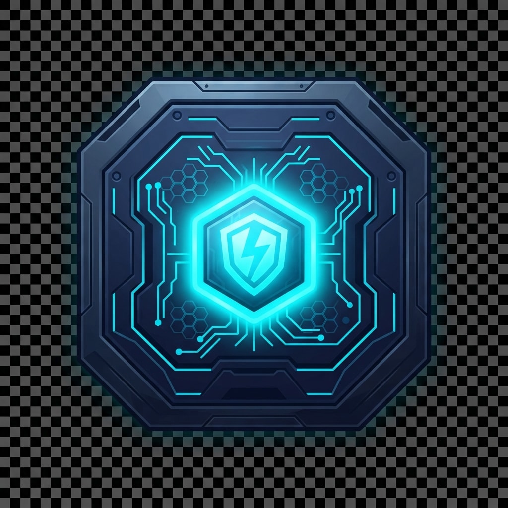 Image: Single game UI icon, transparent or pure black bac