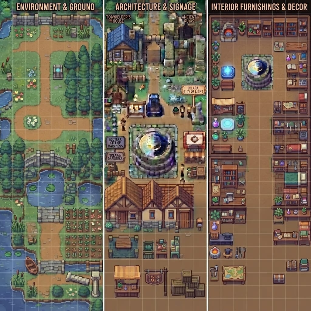 Three Different Game Asset