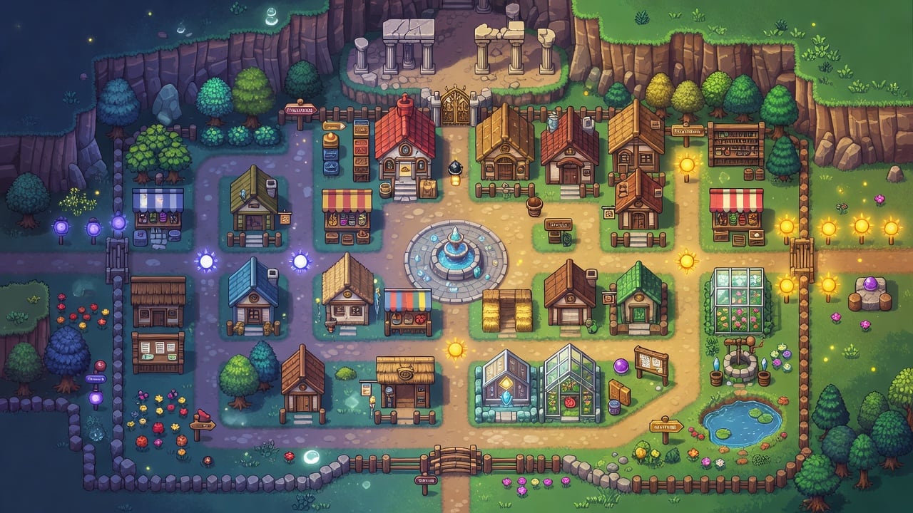 RPG-Style Mystic Border Town