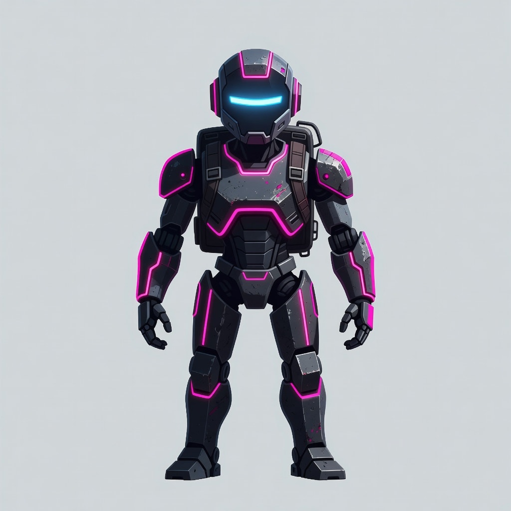 Neon Survival Robot Hero
