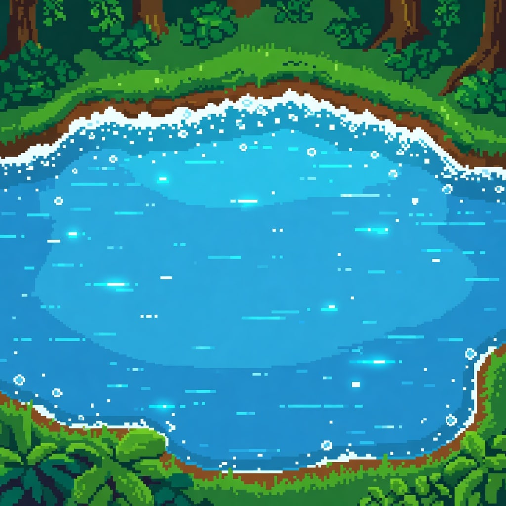 Cyan Water Surface Tile