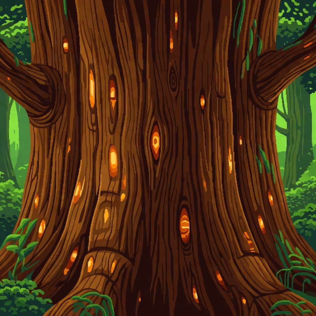 Hollow Tree Wood Wall Tile