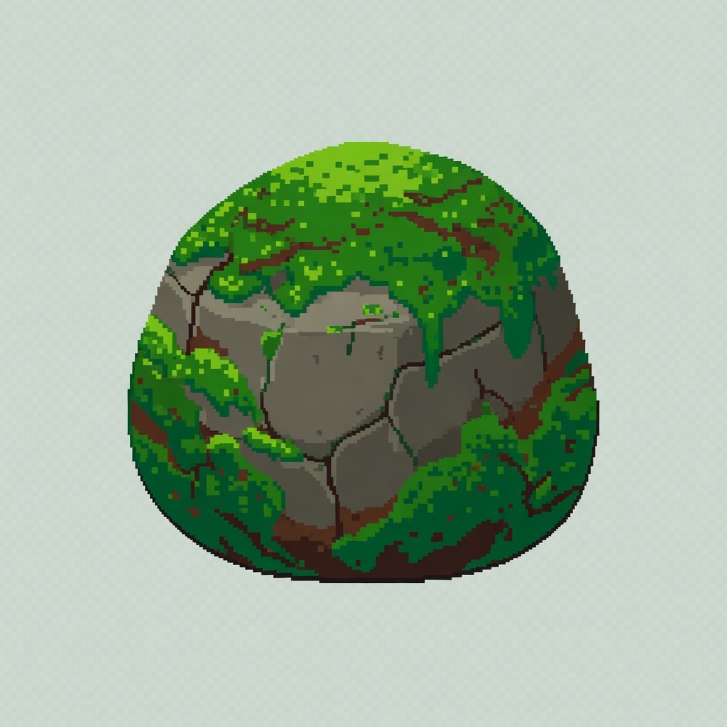 Mossy Forest Boulder