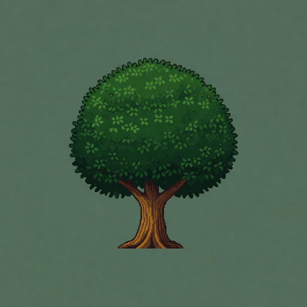 Pixel Art Forest Tree
