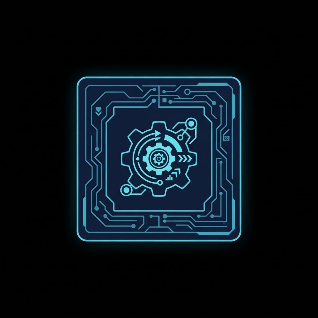 Image: Single game UI module, pure black background: Auto