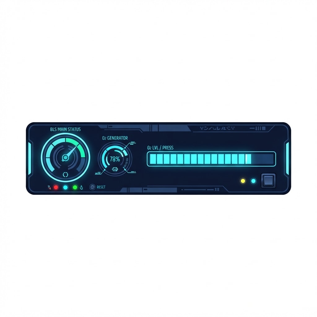 Image: Single game UI module, pure black background: Basi