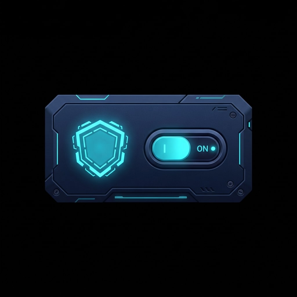Image: Single game UI module, pure black background: Shie