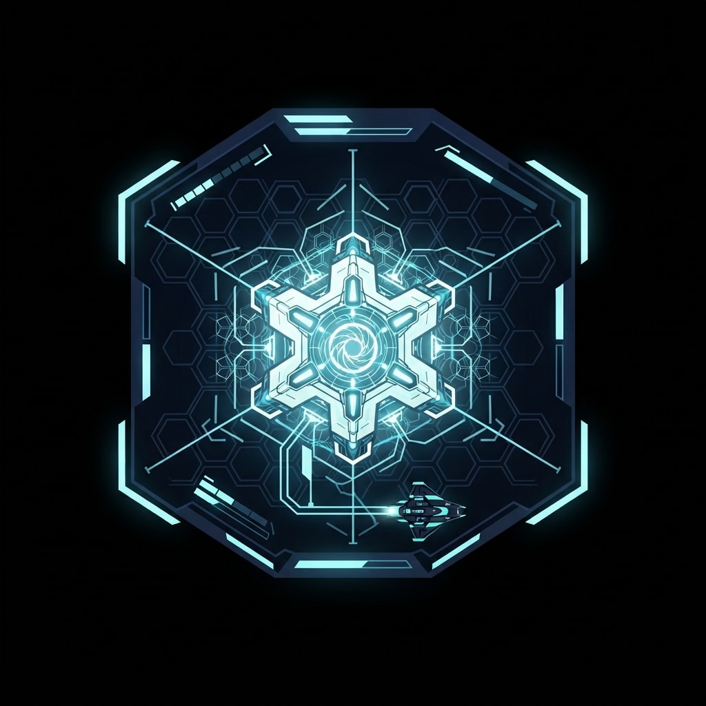 Image: Single game UI module, pure black background: Zero