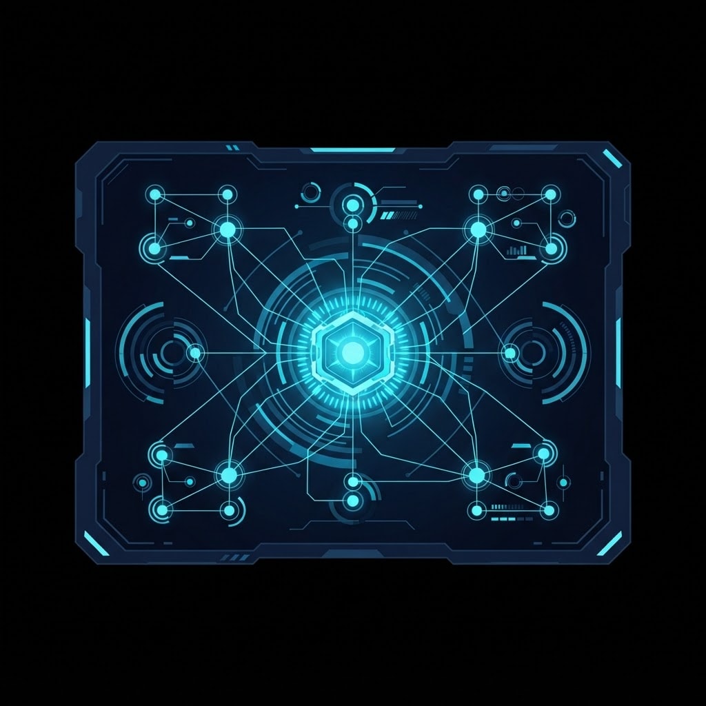 Image: Single game UI module, pure black background: Mult
