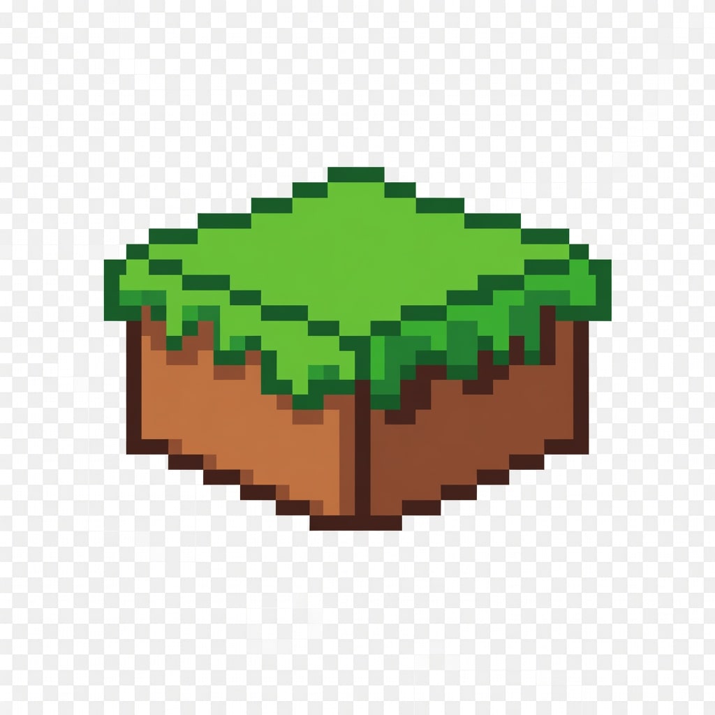 Pixel Grass Corner Tile