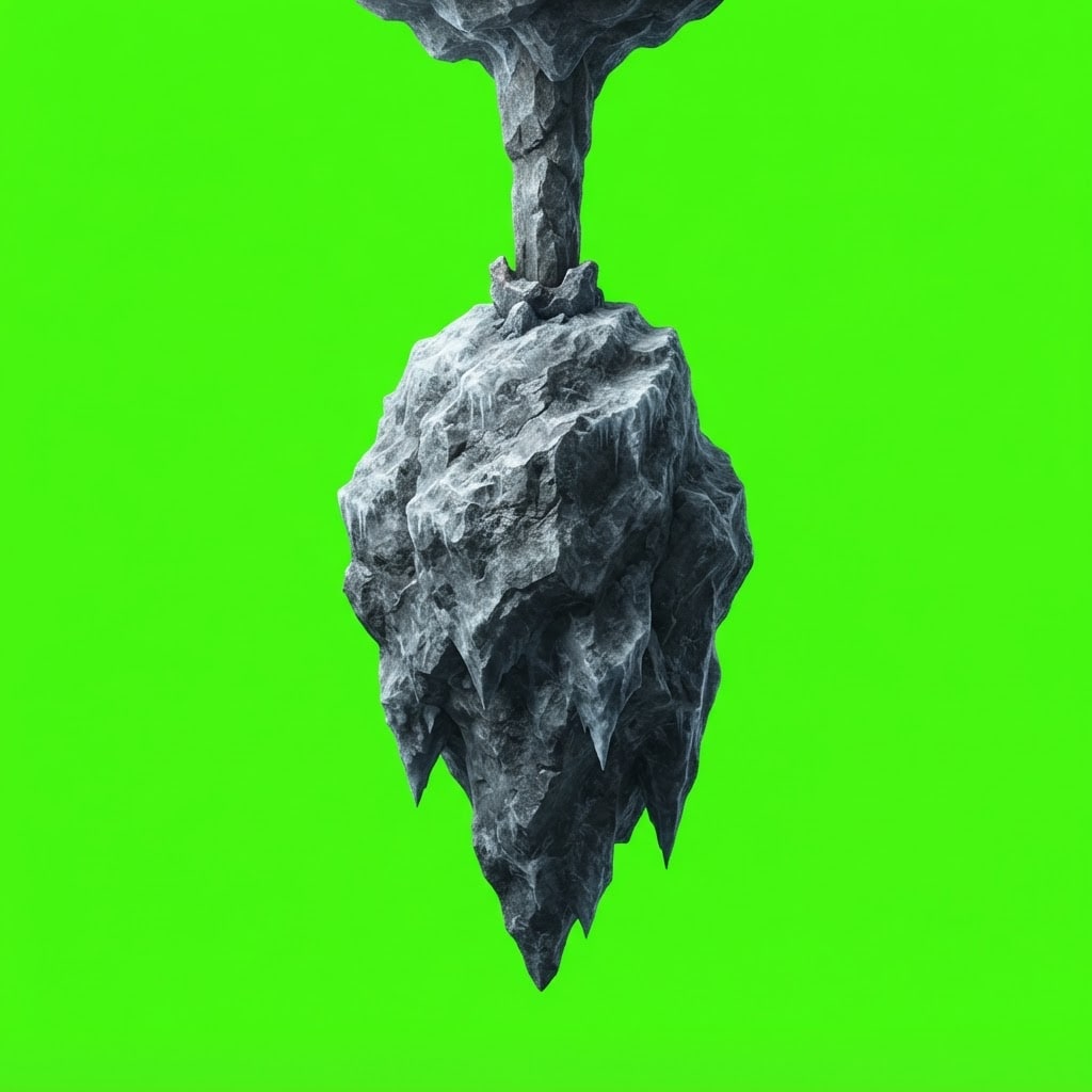 Image: Photoreal side-view platformer trap sprite, single